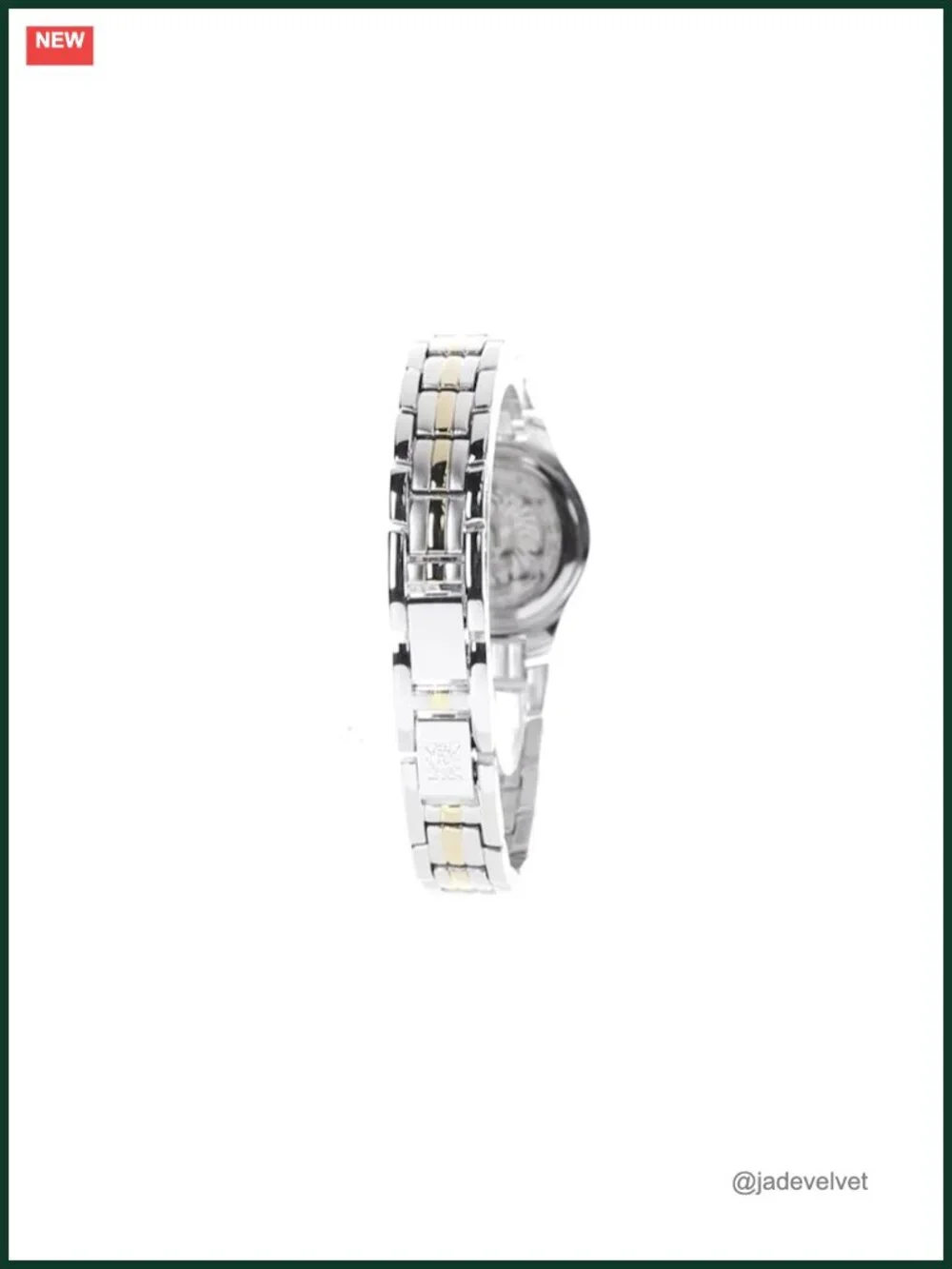 Women's Two-Tone Bracelet Watch Japanese Quartz Mineral Crystal Dress Watch